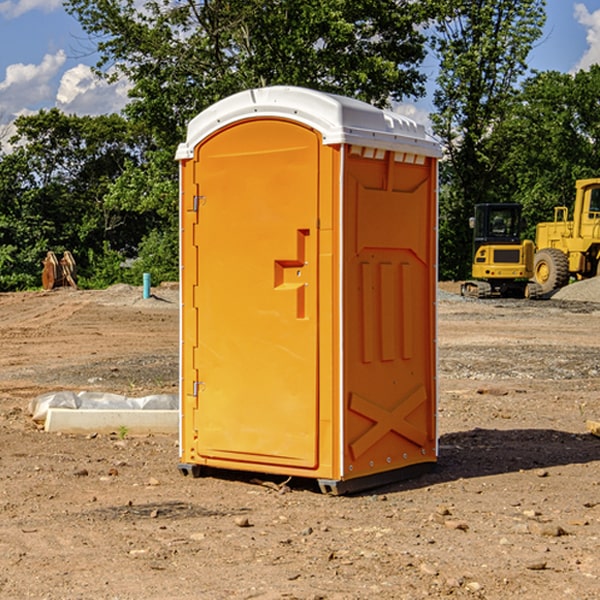 how often are the portable restrooms cleaned and serviced during a rental period in Northport Wisconsin